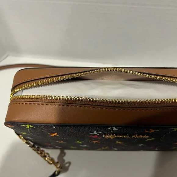 MICHAEL KORS JET SET BROWN MULTI EAST WEST AIRPLANES CROSSBODY BAG - Picture 5 of 9